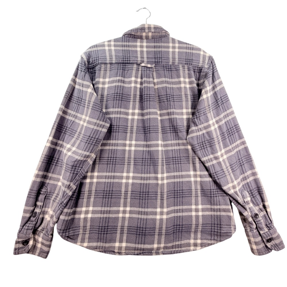 Woolrich Shirt Flannel Plaid 100% Cotton Large Gray Outdoor Heritage - Picture 5 of 7